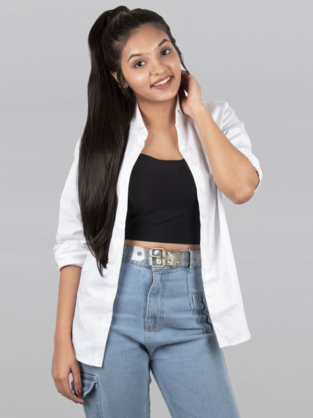 Stasia Street Tape In Wavy Ponytail Hair Extension - Dark Brown - 20 Inch