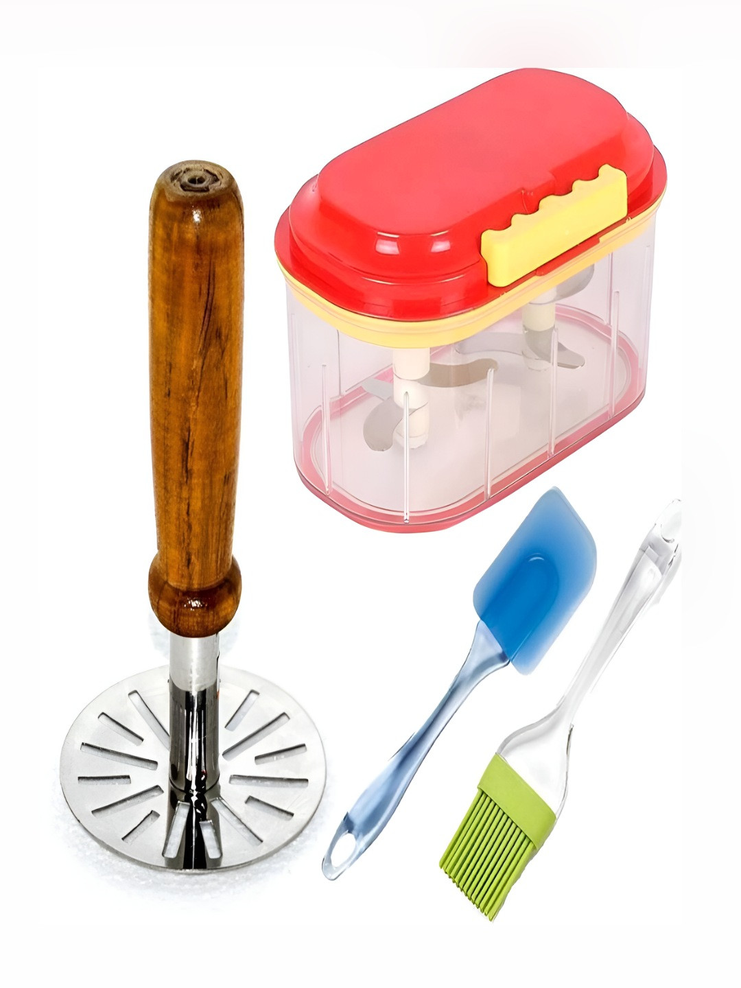 DeoDap All-in-One Kitchen Tool Combo with Chopper Pastry Brush & Cutter