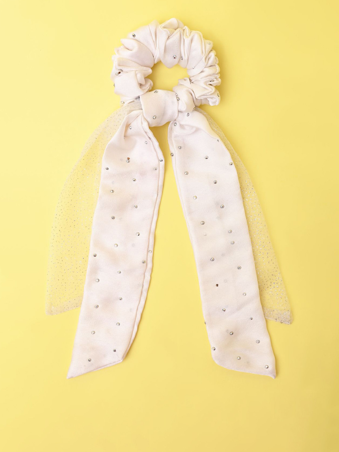 Aye Candy Tulle Satin Dangler Scrunchie