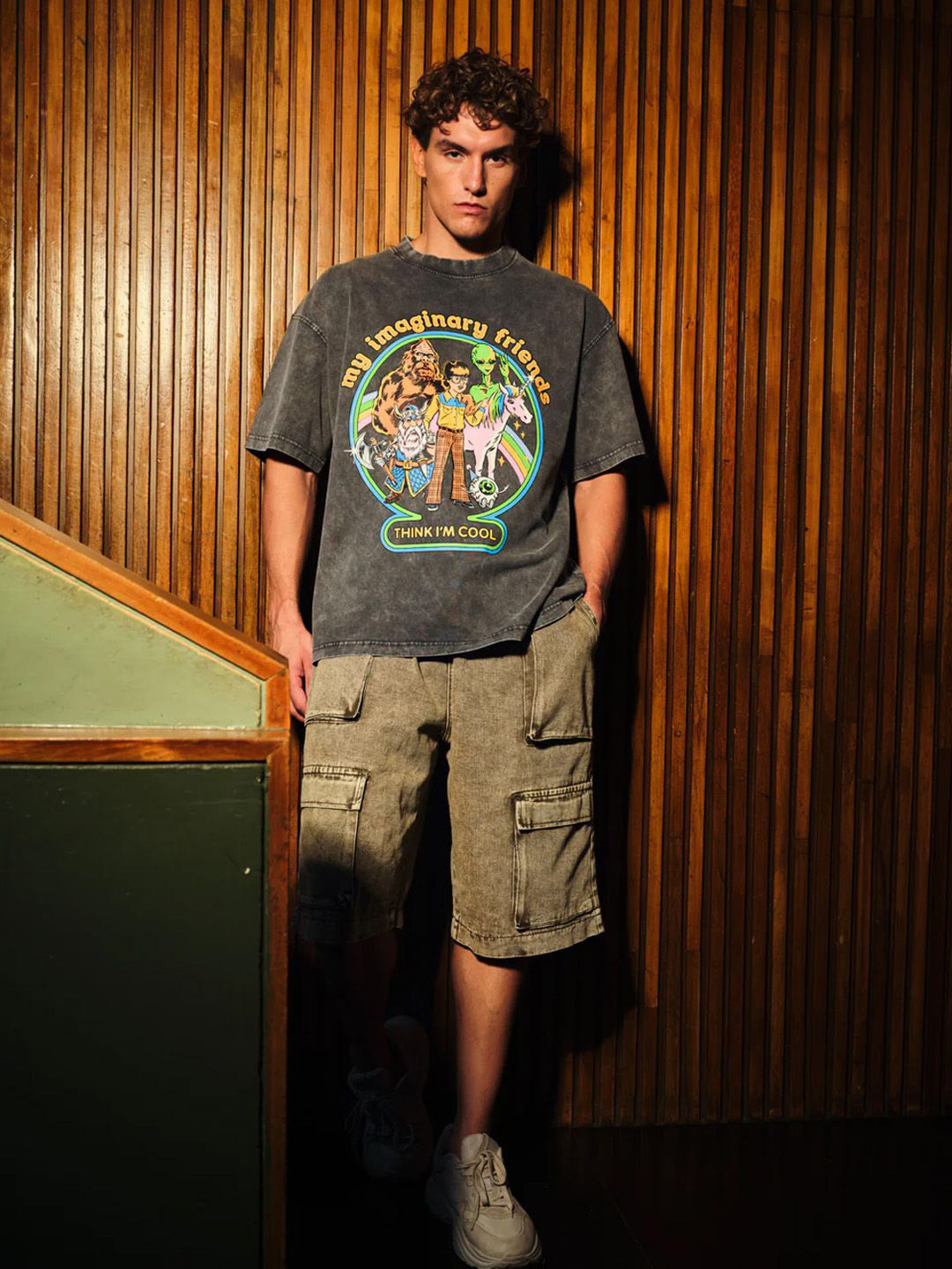 Bonkers Corner Men Graphic Print Drop-Shoulder T-shirt
