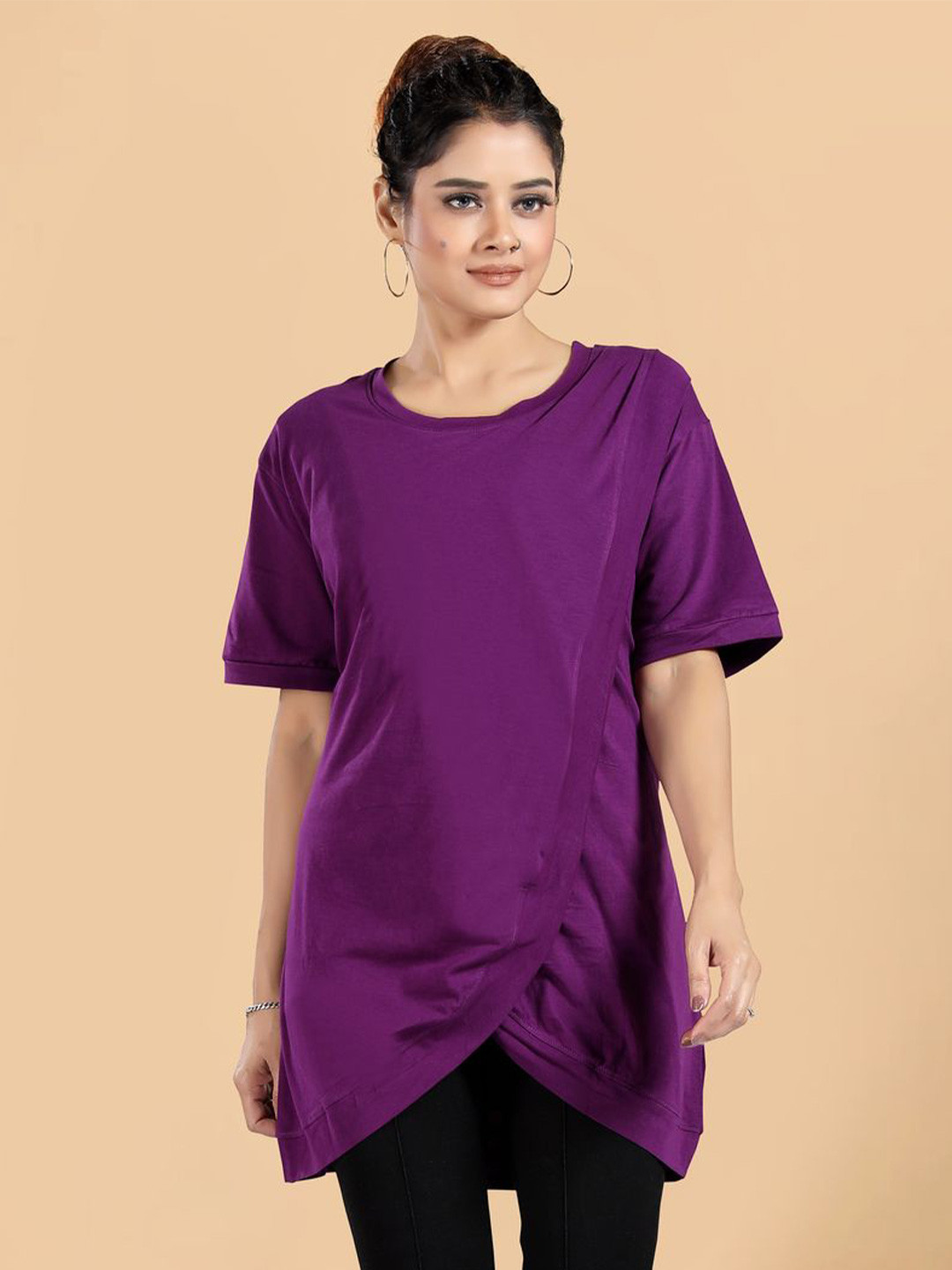 MomsBae Maternity Solid Regular Tops