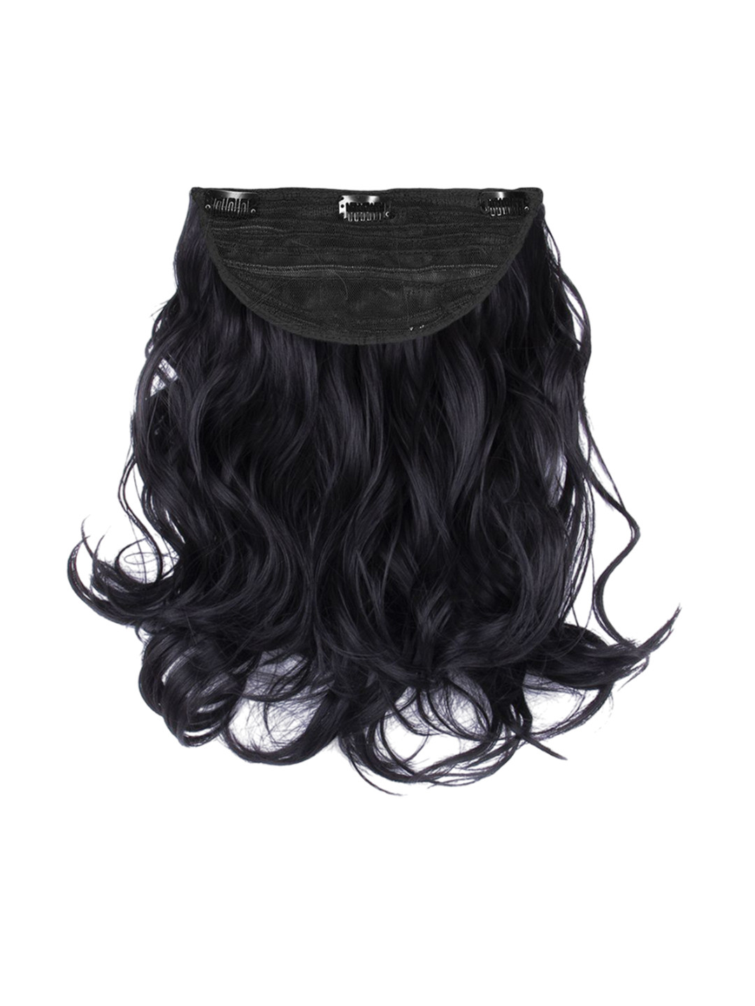 Stasia Street Clip-In Wavy Hair Extension - Black - 18 Inch