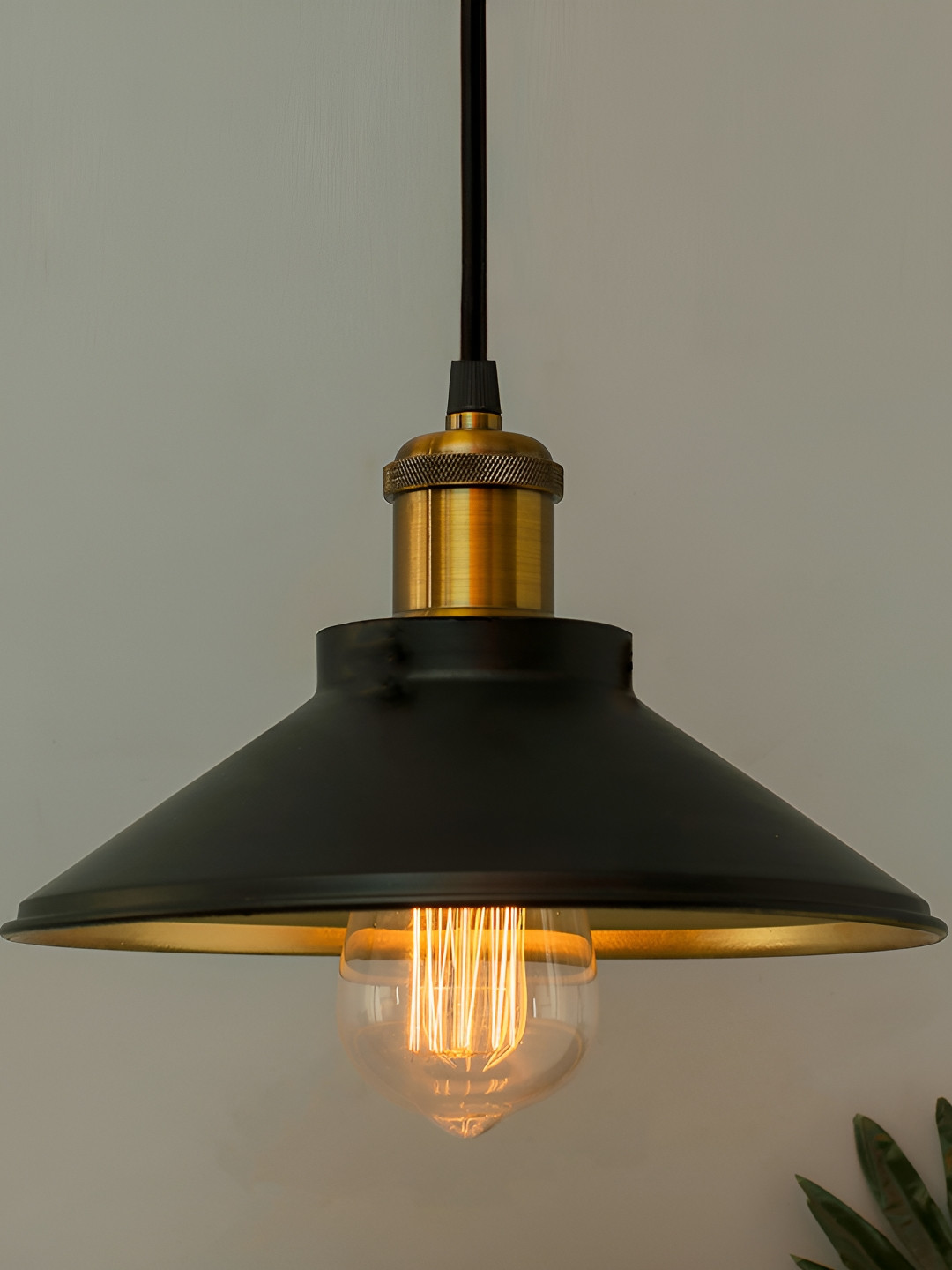 Decorcity Black & Gold-Toned Ceiling Lamp