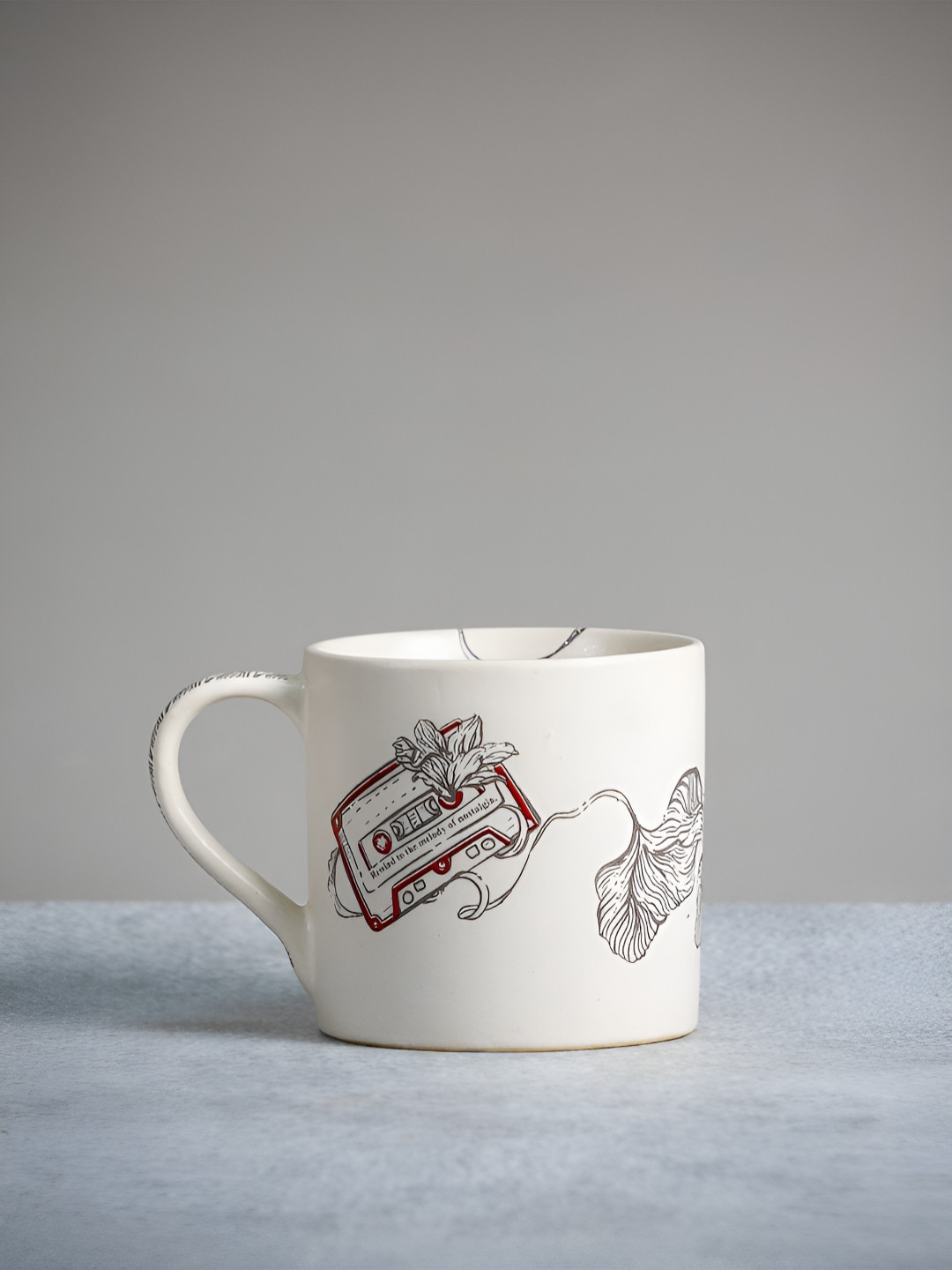 ALMIRO TREE Personalised Pisces Zodiac White Leaf Ceramic Microwave Safe Mug-300ml