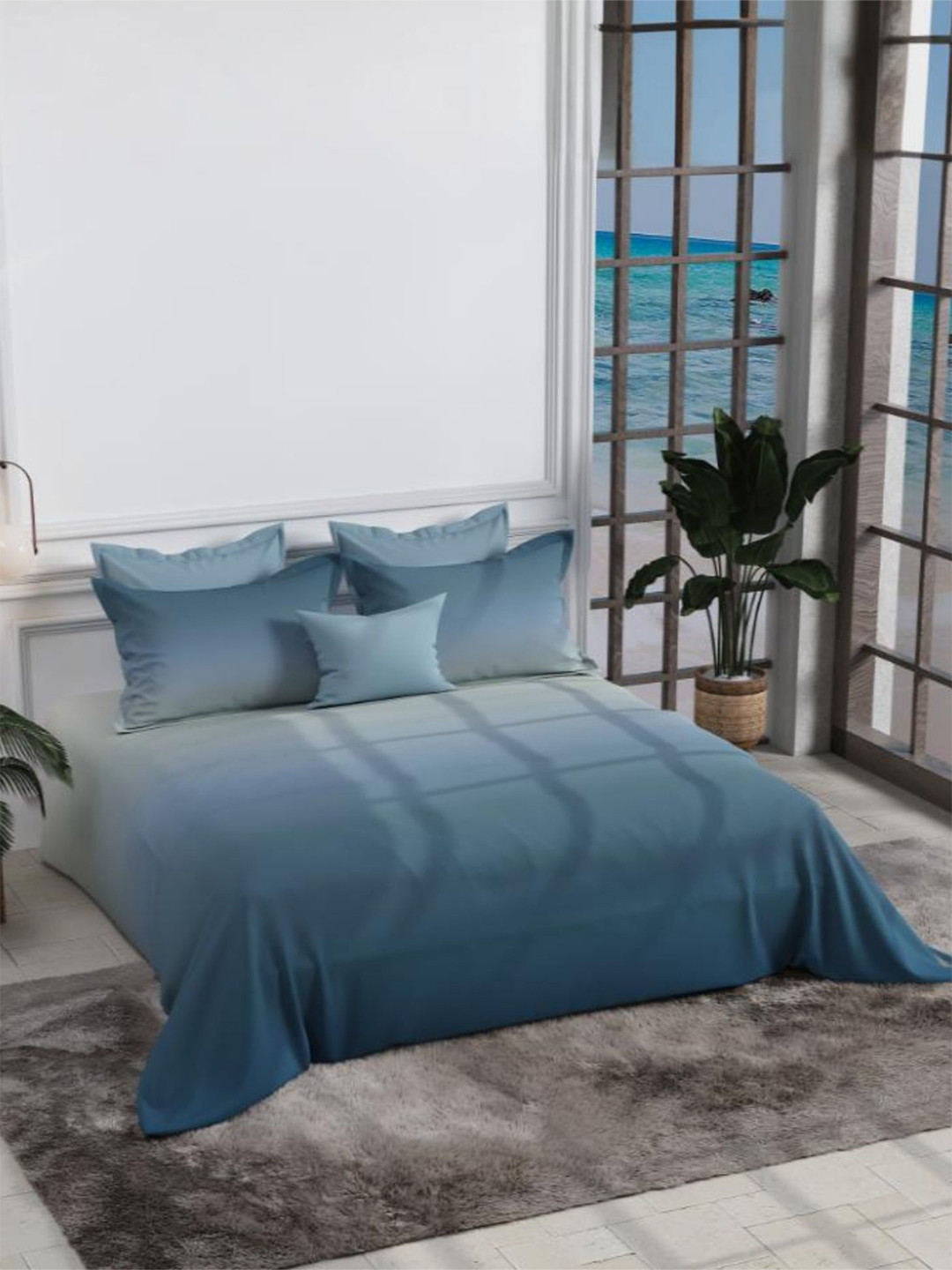 LABHAM Coral 300 TC King Bedsheet with 2 Pillow Covers