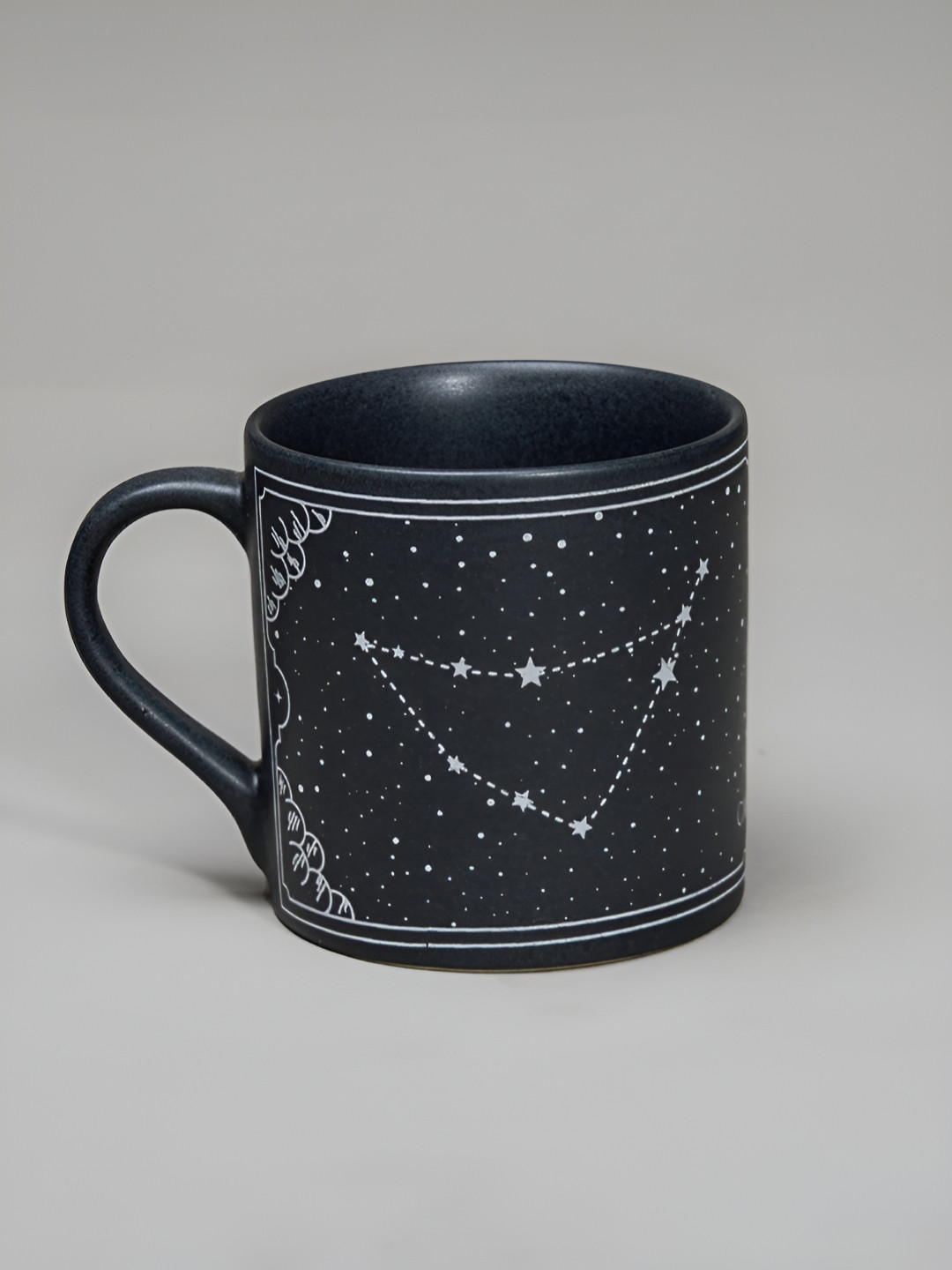 ALMIRO TREE Versailles Black Graphic Ceramic Handmade Mug-300ml