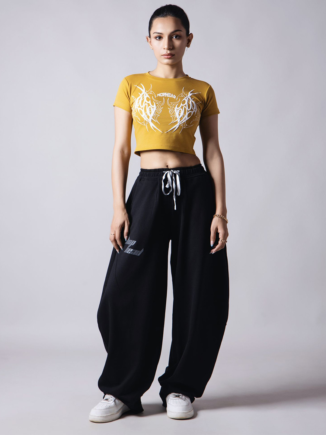 HOP HEAD Print Cotton Crop Top