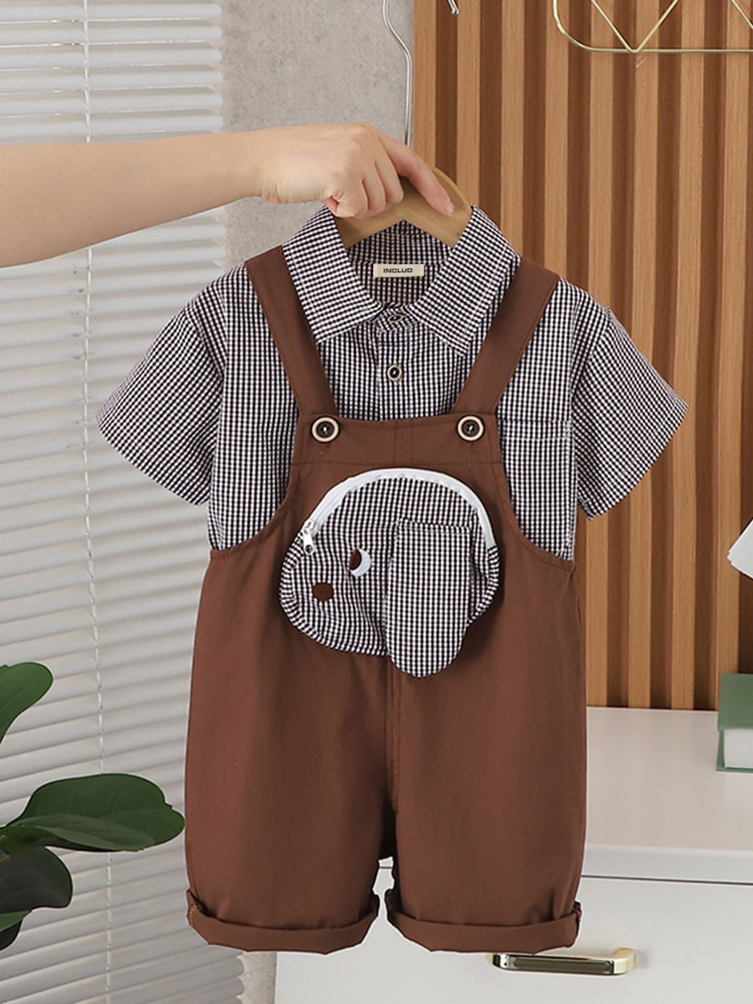 INCLUD Boys Straight Leg Dungarees T-Shirt