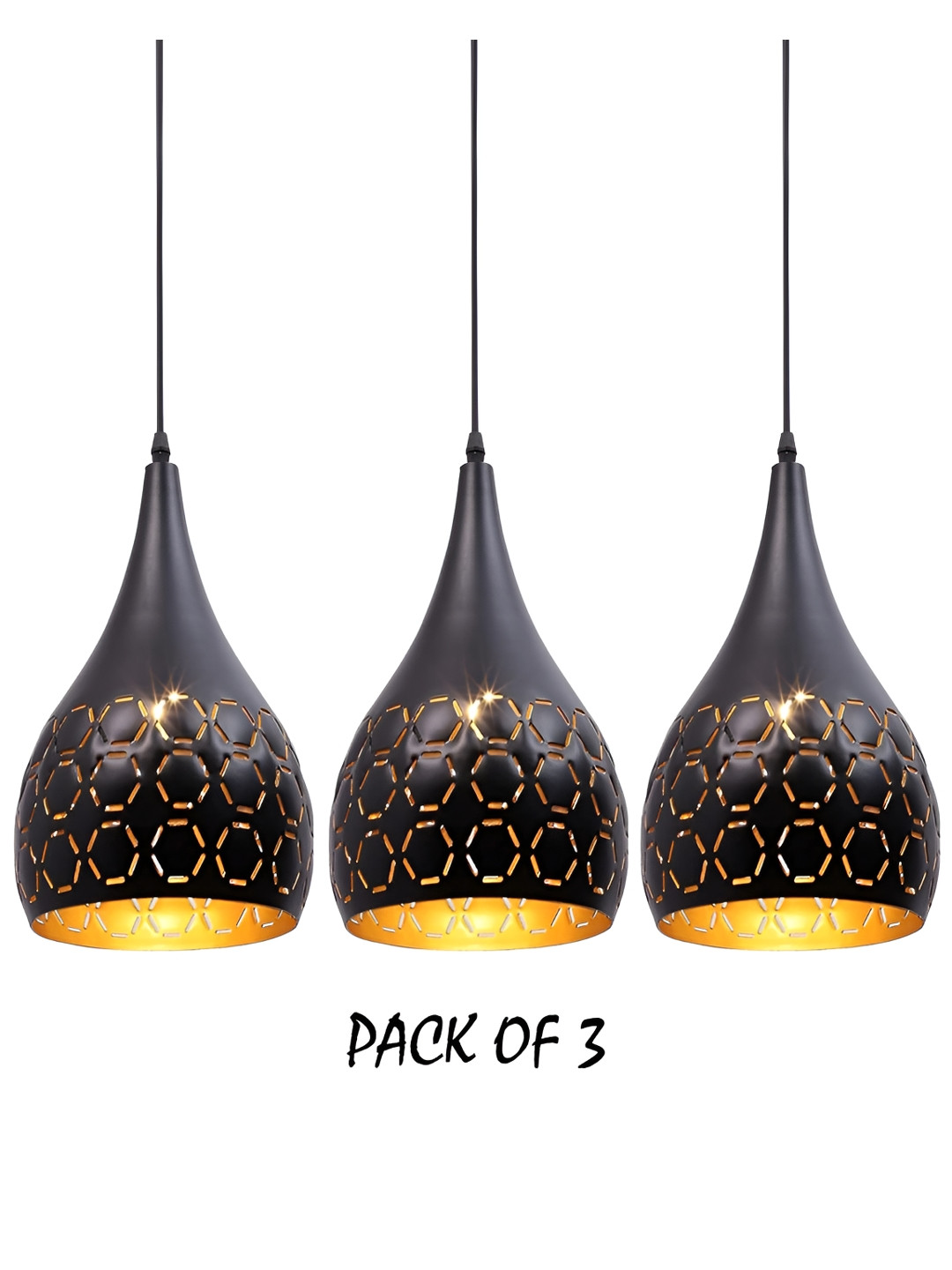 Decorcity Black 3 Pieces Ceiling Lamp