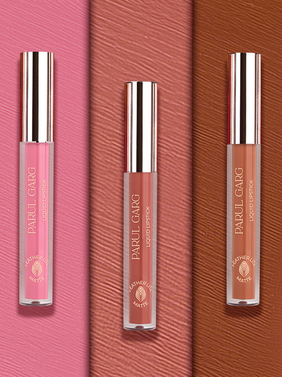 Parul Garg Set Of 3 Simply Subtle Liquid Lipstick - 2.5 ml Each - Shade No - 33 - 10 - 55