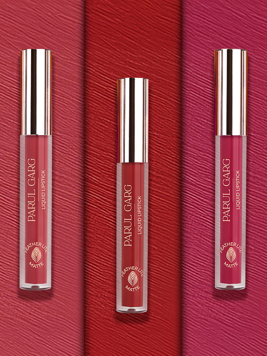Parul Garg Set Of 3 Bold Essentials Liquid Lipstick - 2.5 ml Each - Shade No - 22 - 11 -54