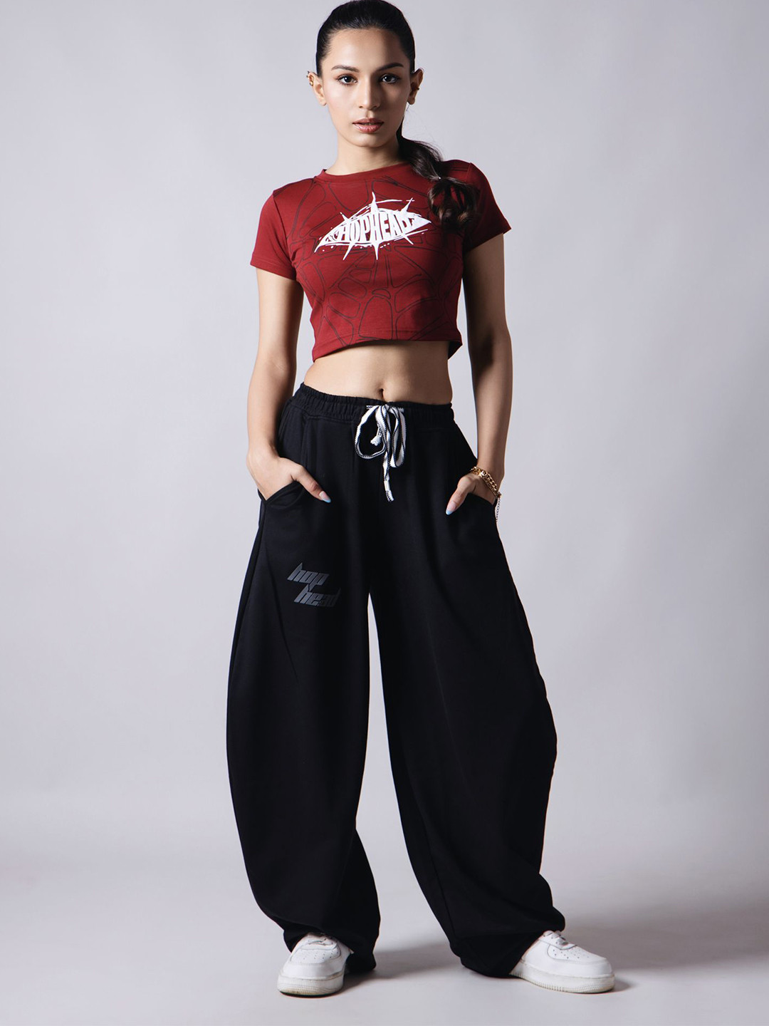 HOP HEAD Print Cotton Crop Top