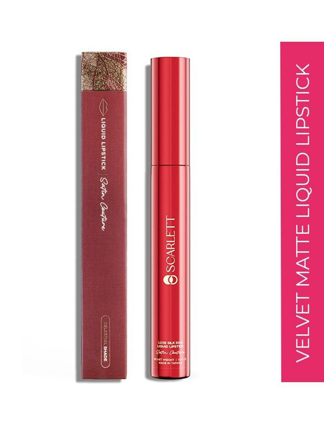Scarlett Cosmetic Velvet Matte Long Lasting Liquid Lipstick - 4g - Celestial Shade