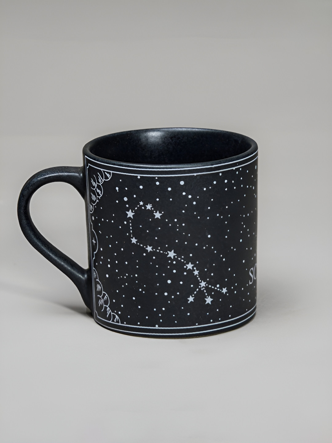 ALMIRO TREE New Modern Design Black Conversational Ceramic Microwave Safe Mug-300ml