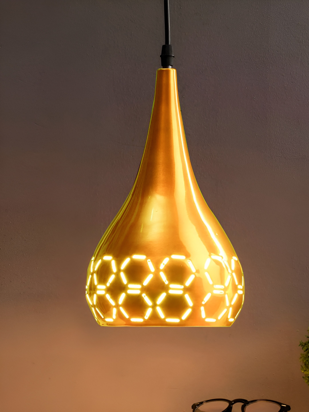 Decorcity Gold-Toned Ceiling Lamp