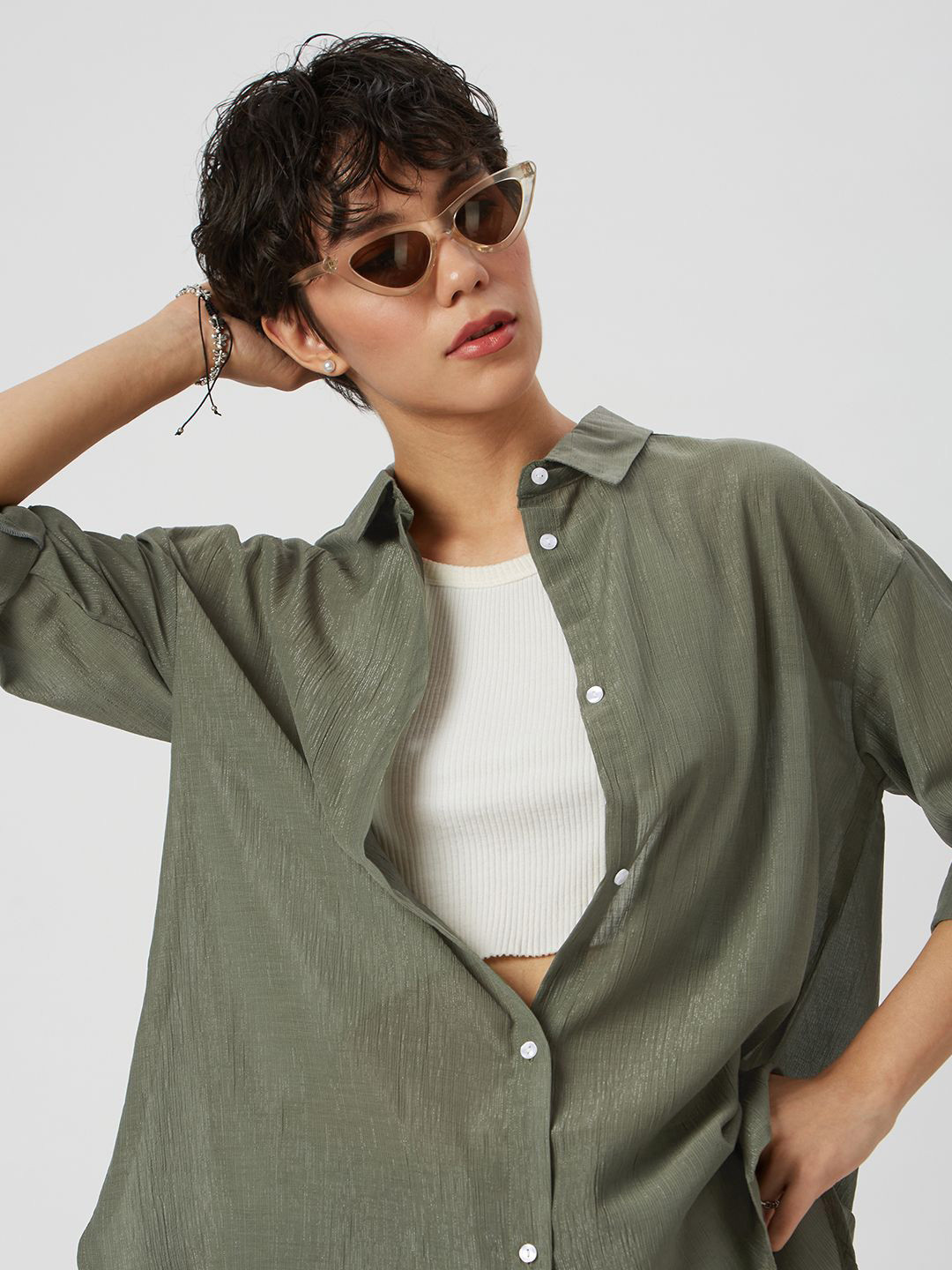 Mystere Paris Women Classic Casual Shirt