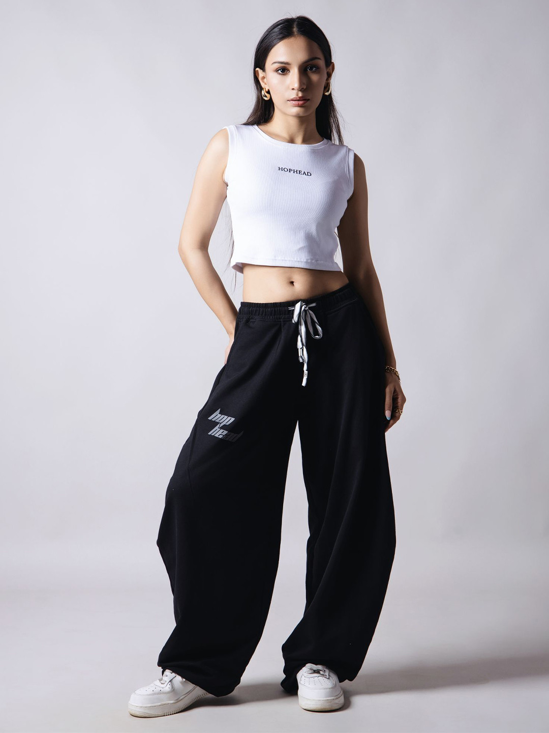 HOP HEAD Women Embroidered Cotton Crop Top
