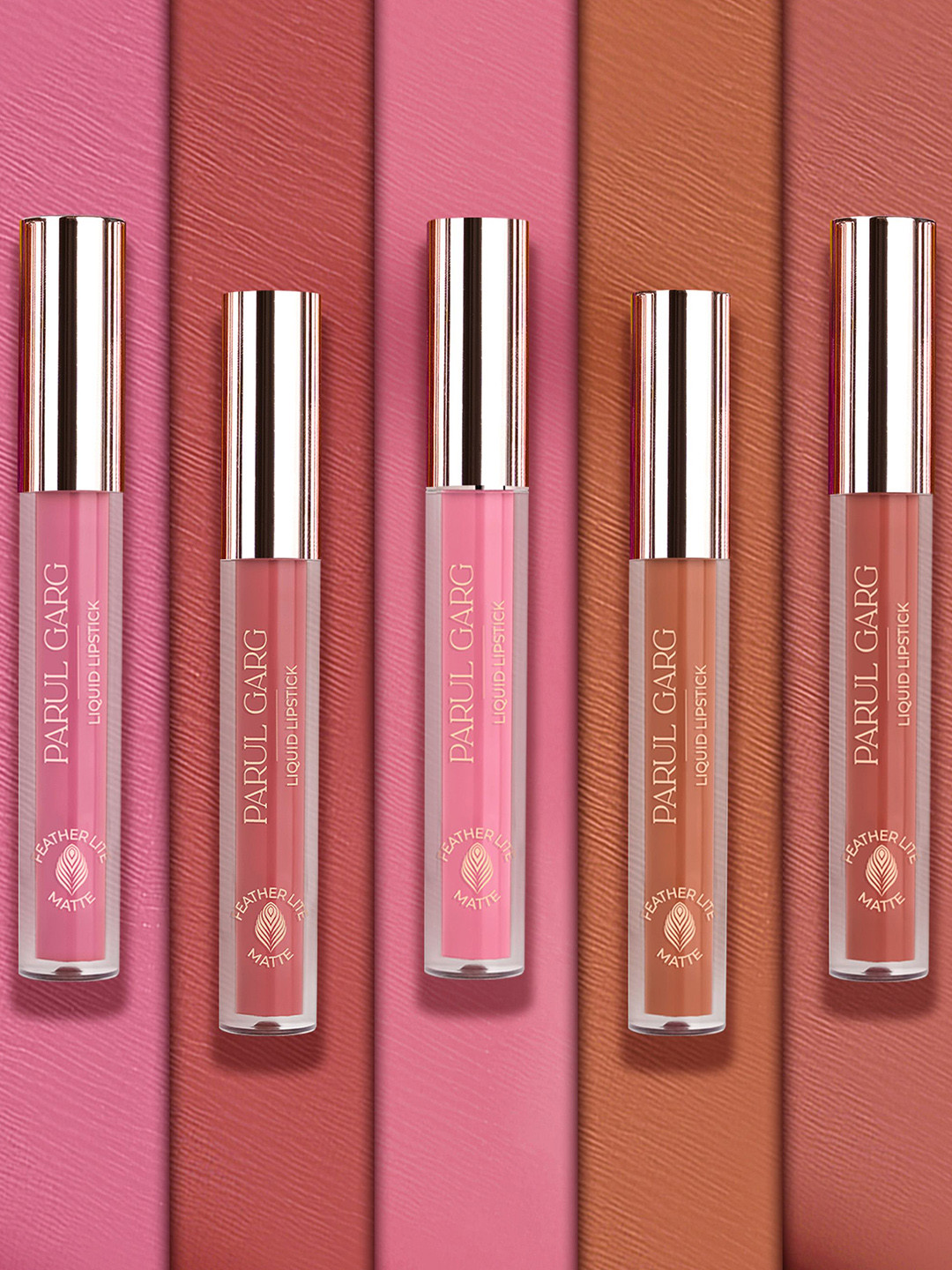 Parul Garg Set Of 5 Everyday Classics Liquid Lipstick - 2.5 ml Each - 33 -10 - 55 - 52 -44