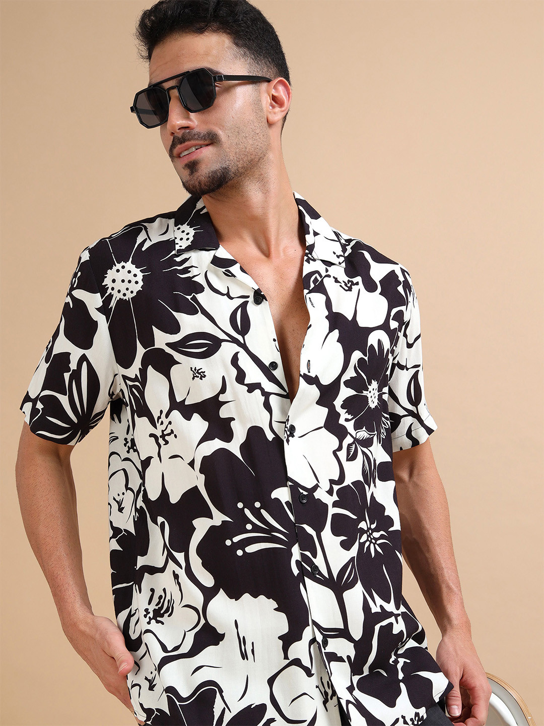 StitchX Men's Half Sleeve Printed Lightweight Shirt