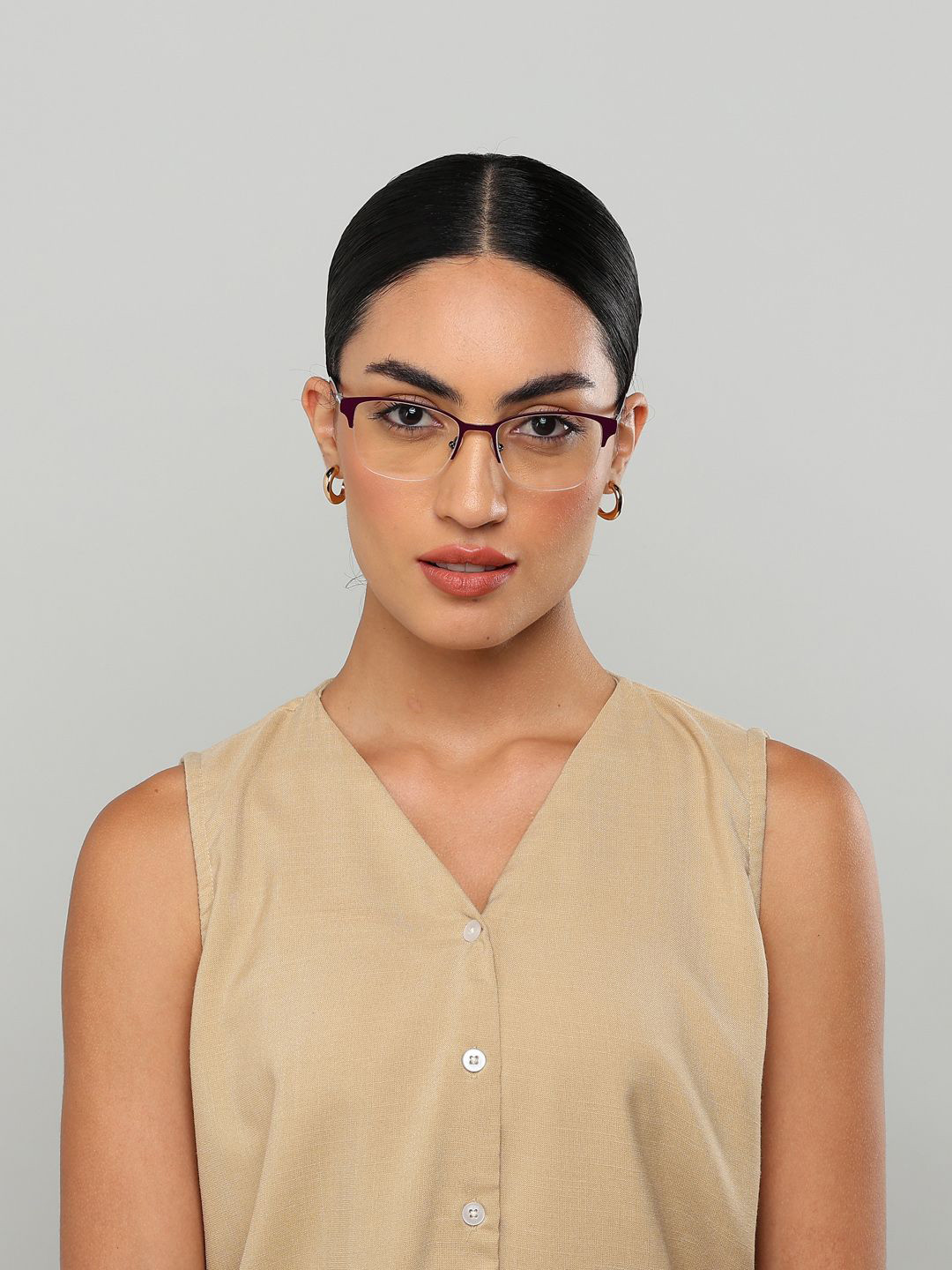 Guy Laroche Half Rim Cateye Frames