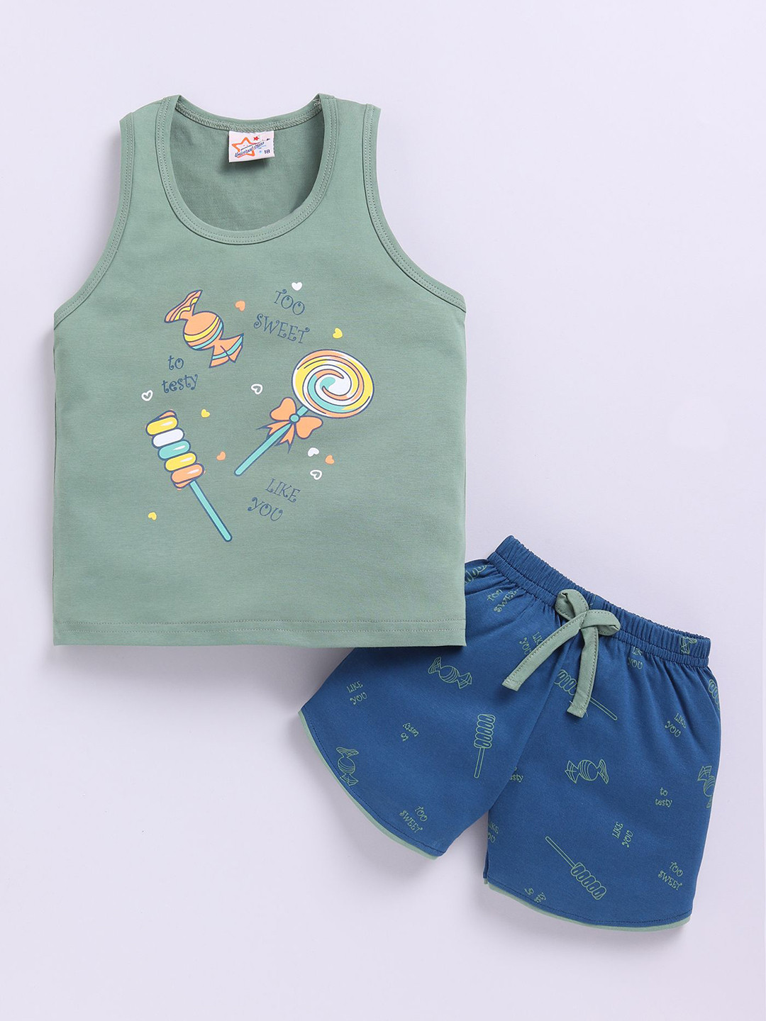 Universal Stars Boys Printed Round Neck Pure Cotton T-shirt With Shorts