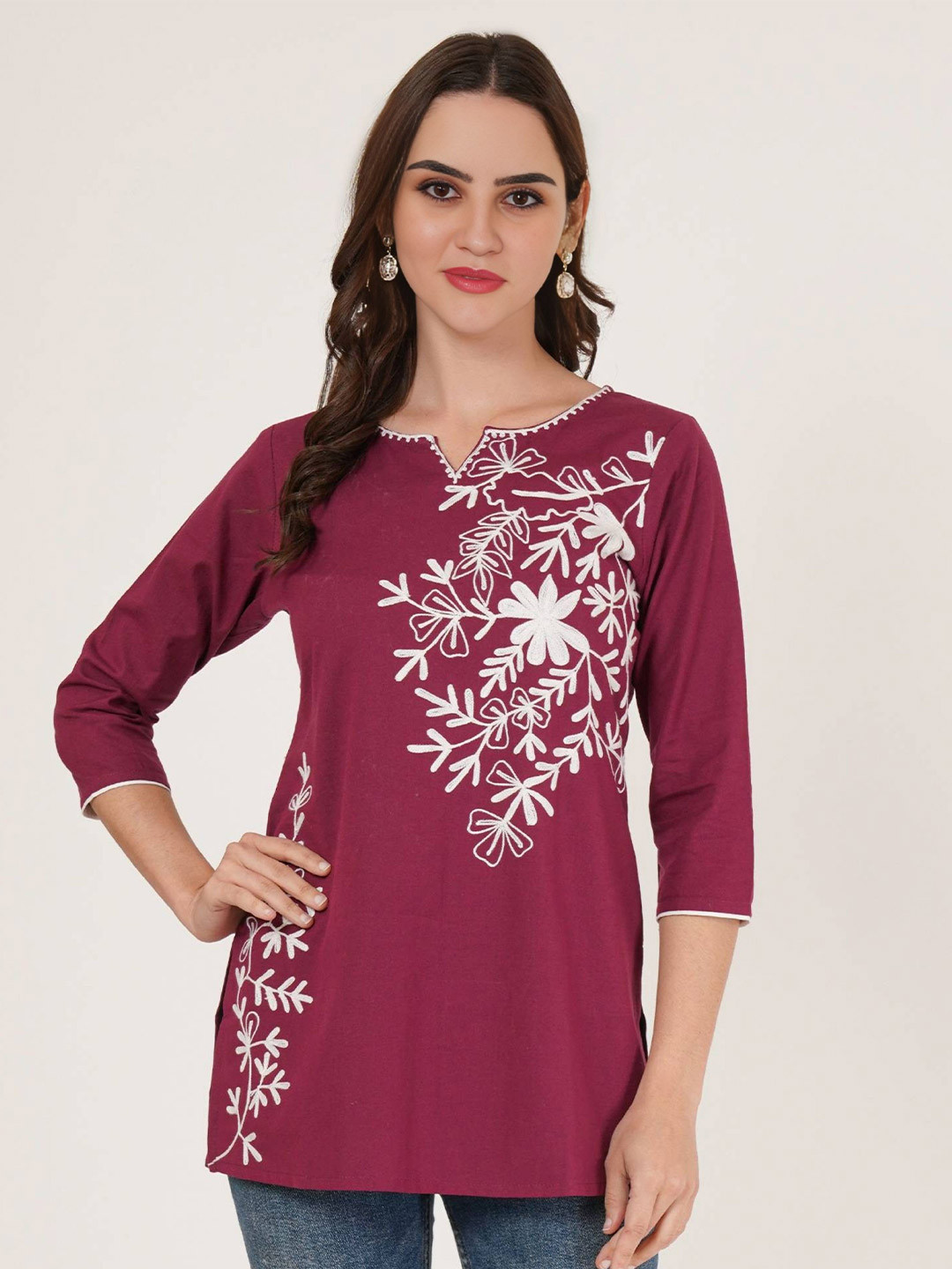 Brownverse Women Ethnic Motifs Top