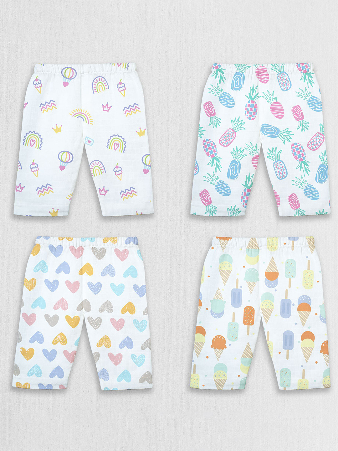 1st Step Boys Pack of 4 Cotton Lounge Pants