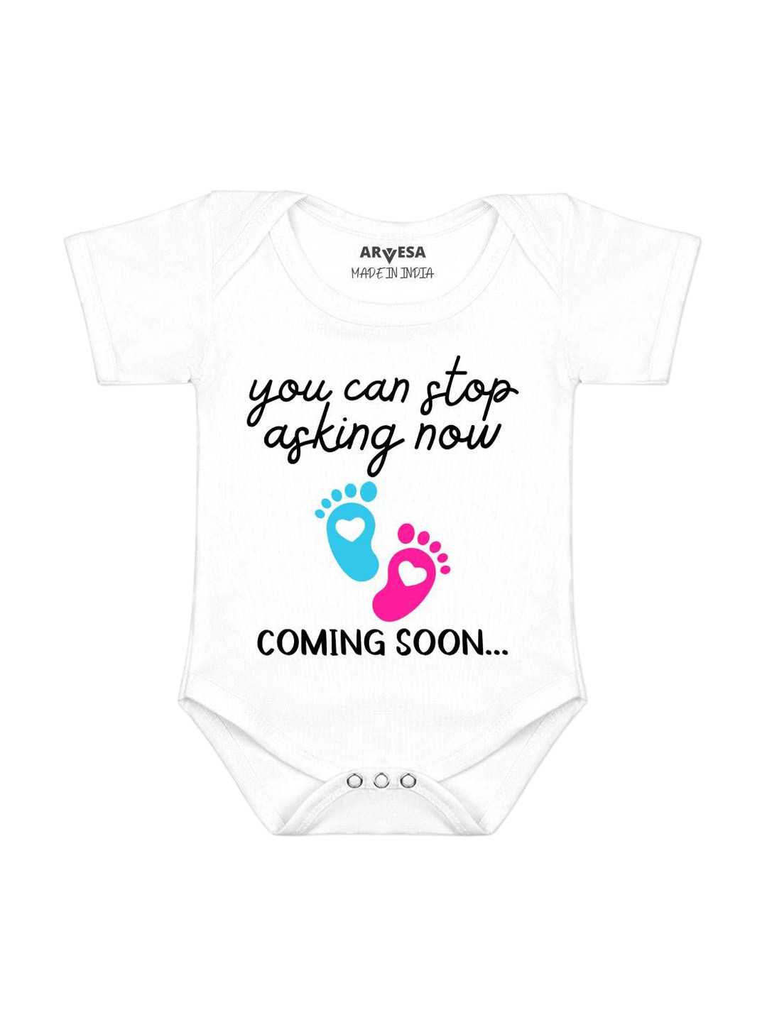 Arvesa You Can Stop Asking Now Coming Soon Printed Bodysuit