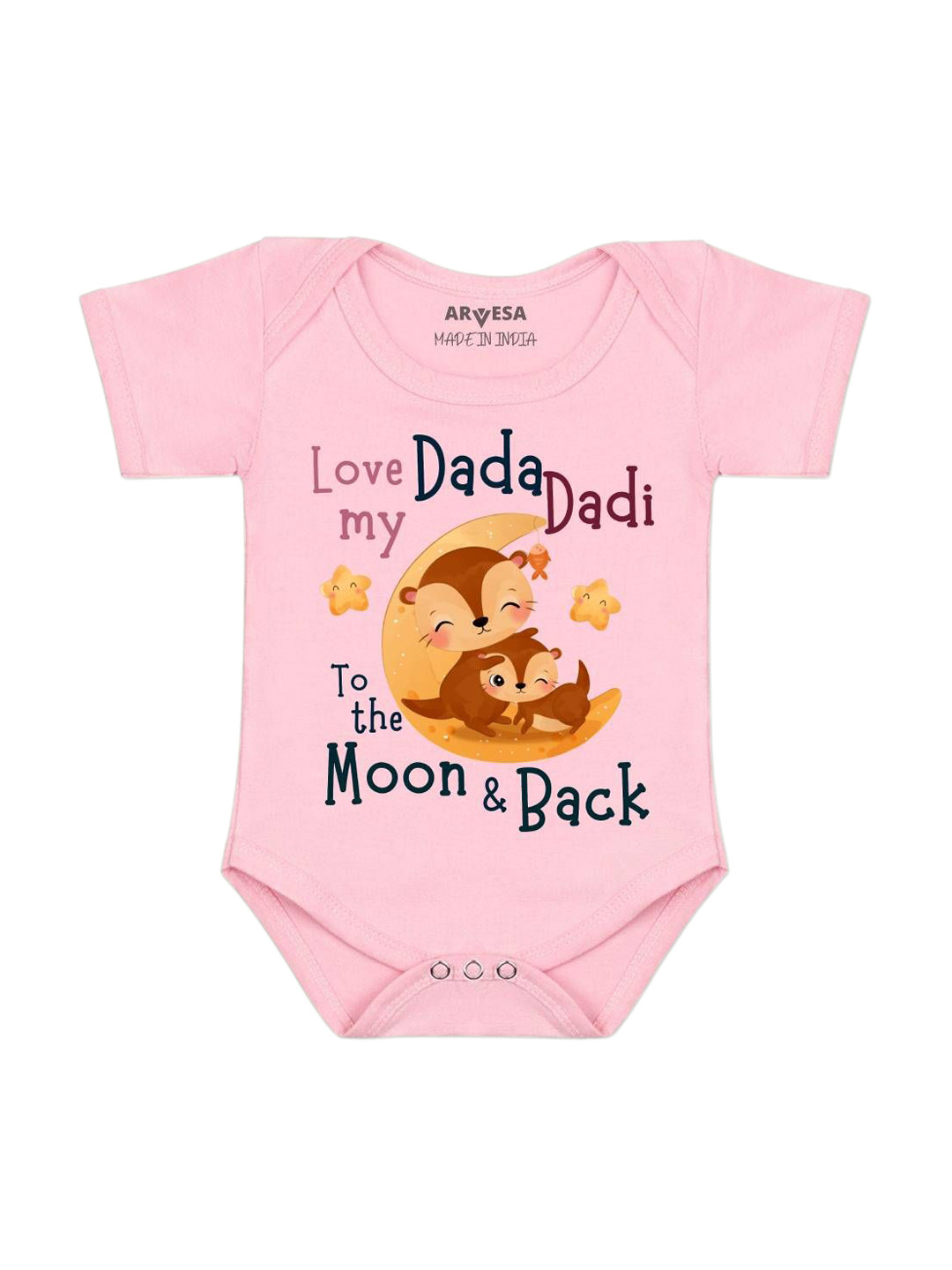 Arvesa Dada Dadi Love Moon & Back Printed Bodysuit