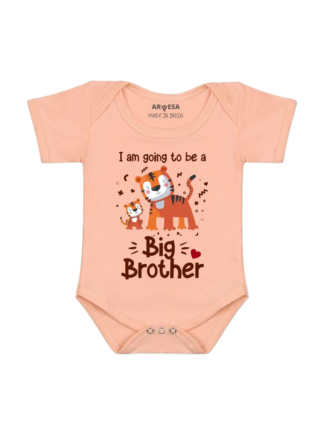 Arvesa I am going to Be Big Brother Printed Bodysuit