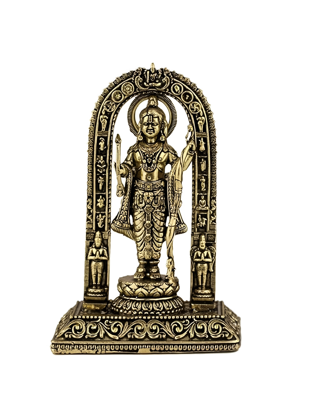 The Spiritual Living Ram Lalla Gold Brass Metallic Prayer Room Small Showpiece -
