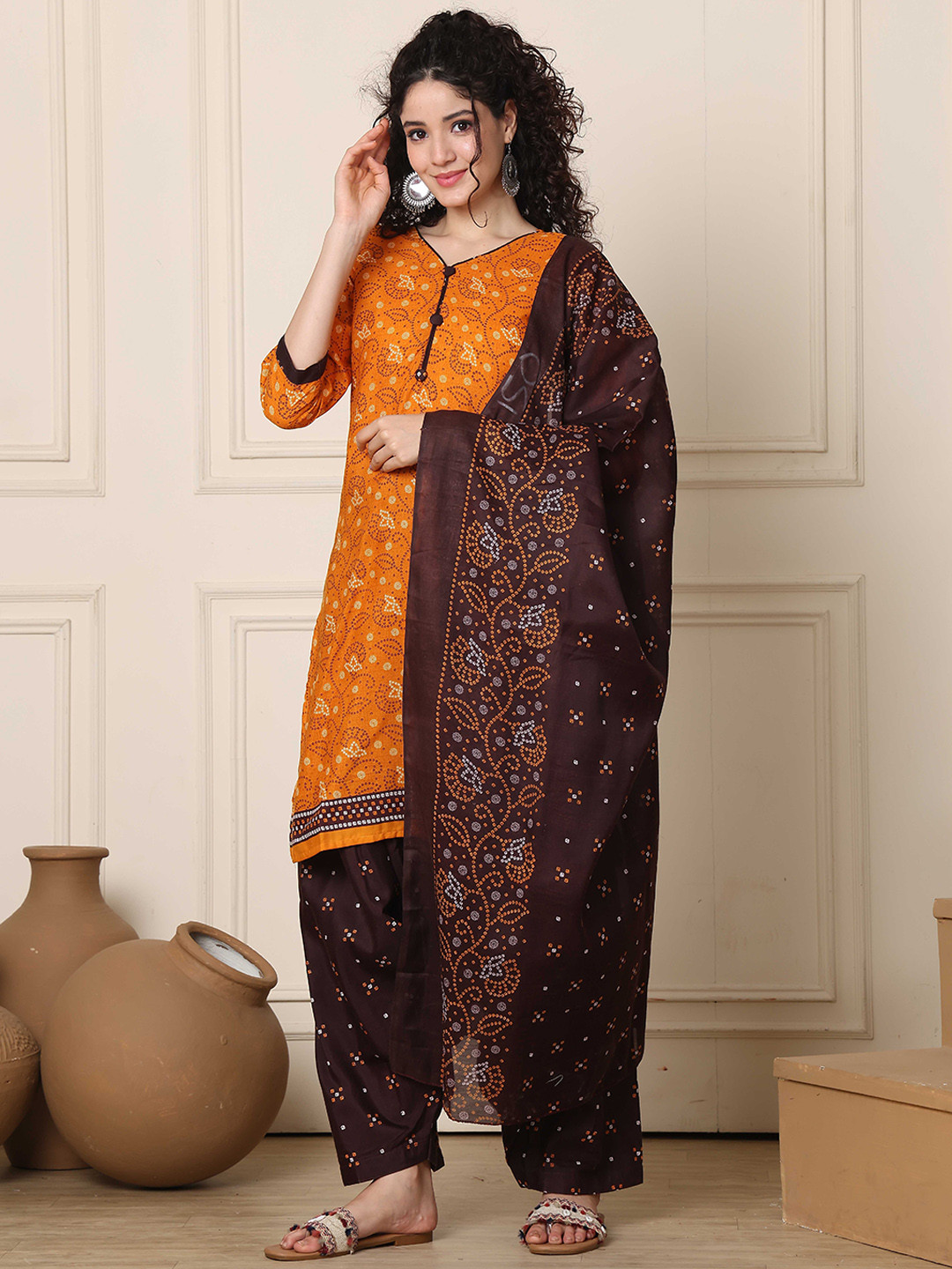 Merira Women Floral Printed Kurti with Salwar & Dupatta