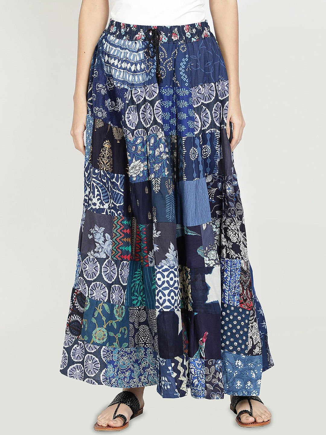 Cloth Bites Printed A-Line Maxi Skirt