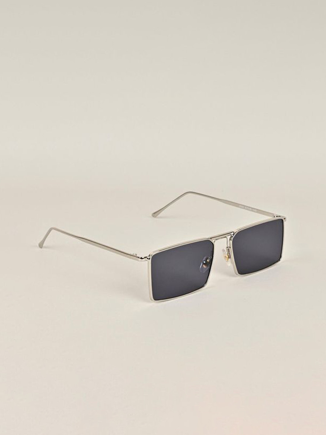 Fashion U Turn Unisex Square Sunglasses karanaujlasilverblk