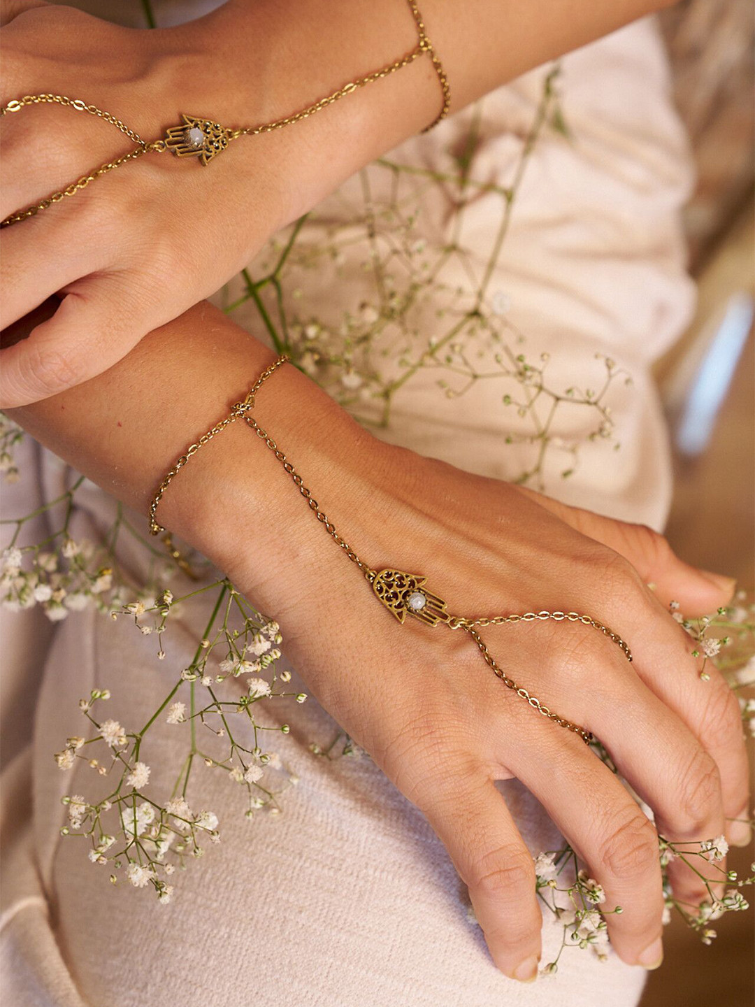 Soul Works Crystals Studded Ring Bracelet with free Brasso polishing Liquid