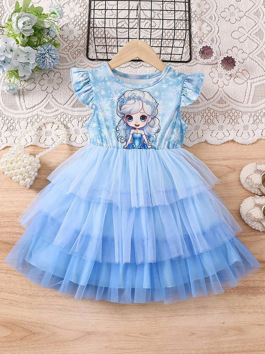 BAESD Kids-Girls Floral Fit & Flare Party Dress