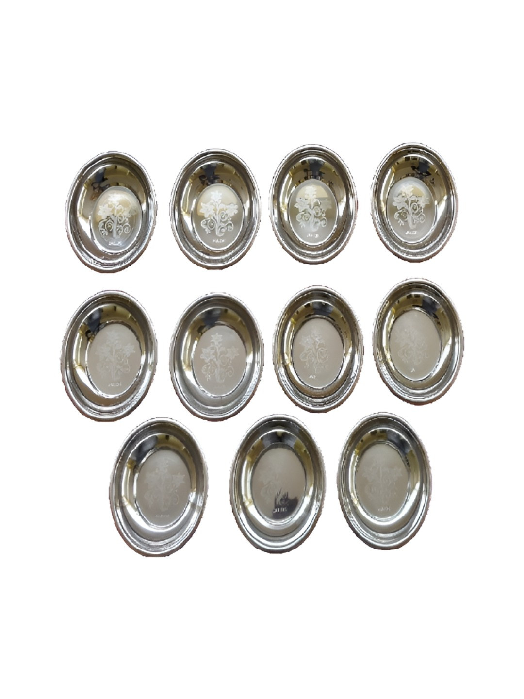 Jailok Steel Steel Floral Stainless Steel Dishwasher Safe 11 Piece Dinner Set