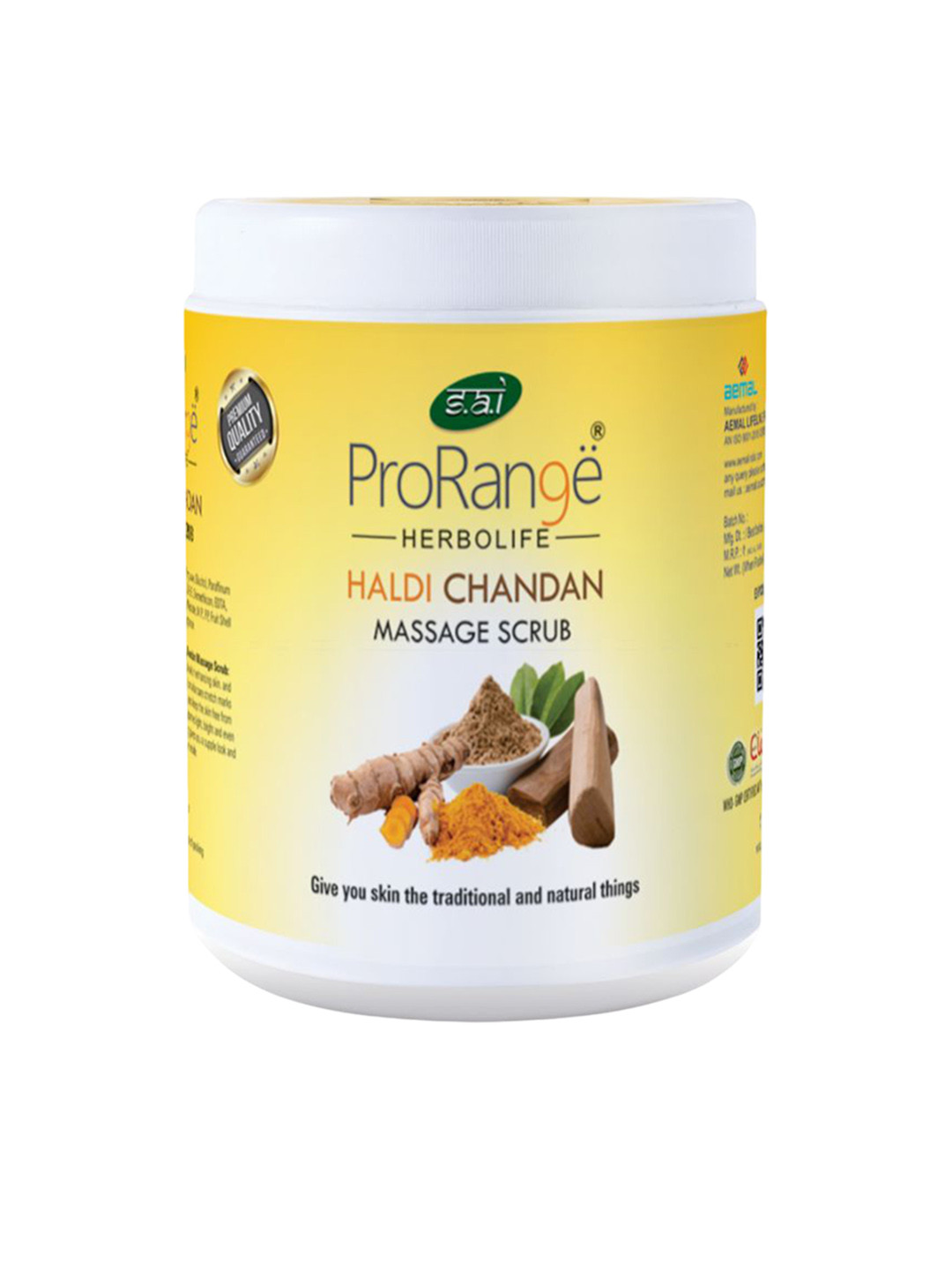 SAI PRORANGE Haldi Chandan Scrub For Brightening - 900 ml