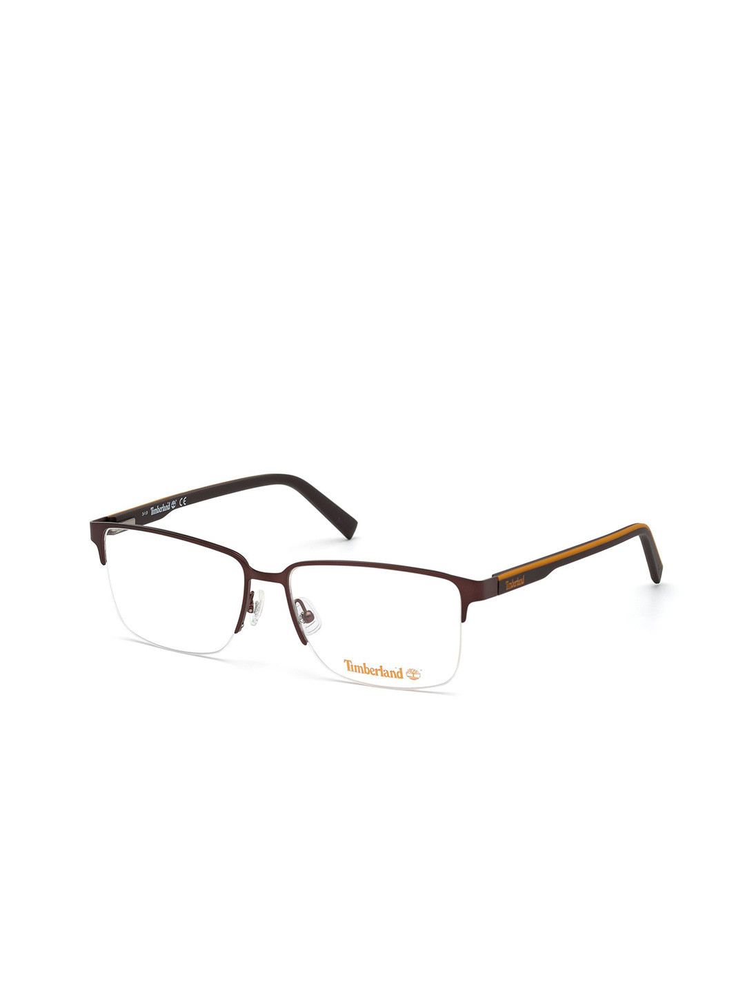 Timberland Men Metal Half Rim Rectangle Frames