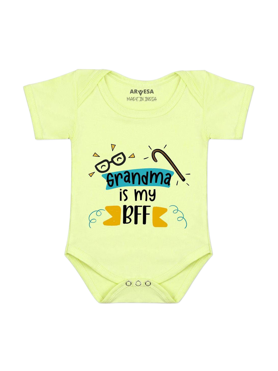 Arvesa Grandma Is My BFF Printed Bodysuit