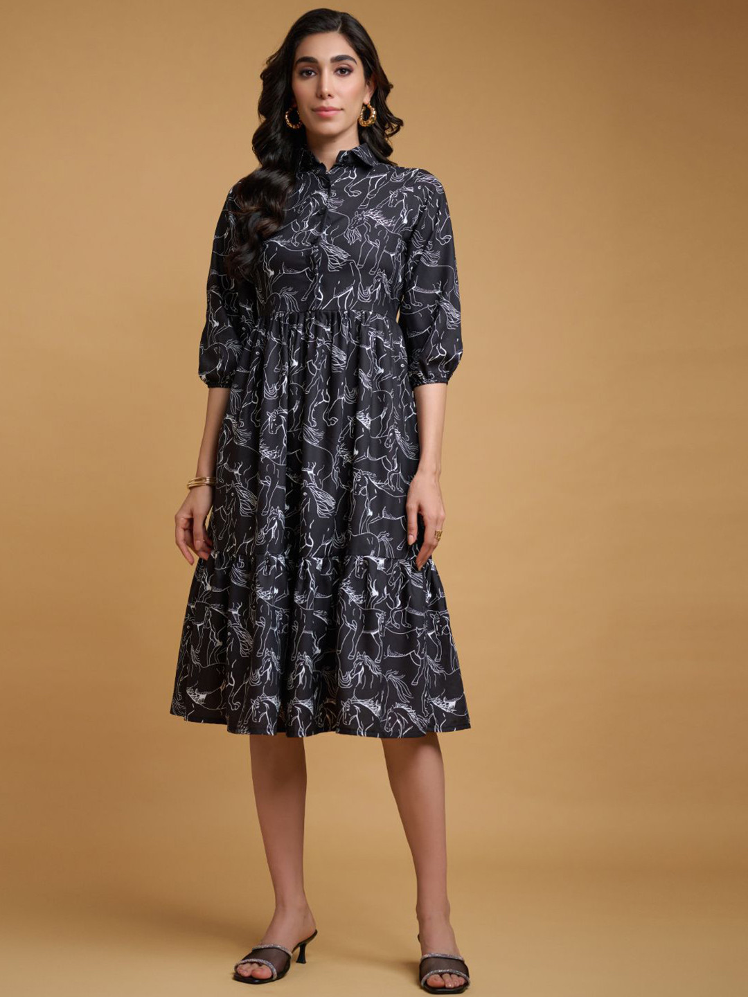 Roadster Women Fit and Flare  Midi  Dresses