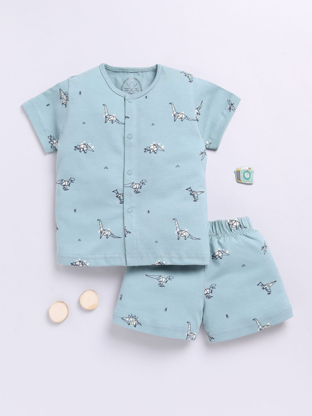 Clt.s Kids Graphic Printed Pure Cotton Night suit