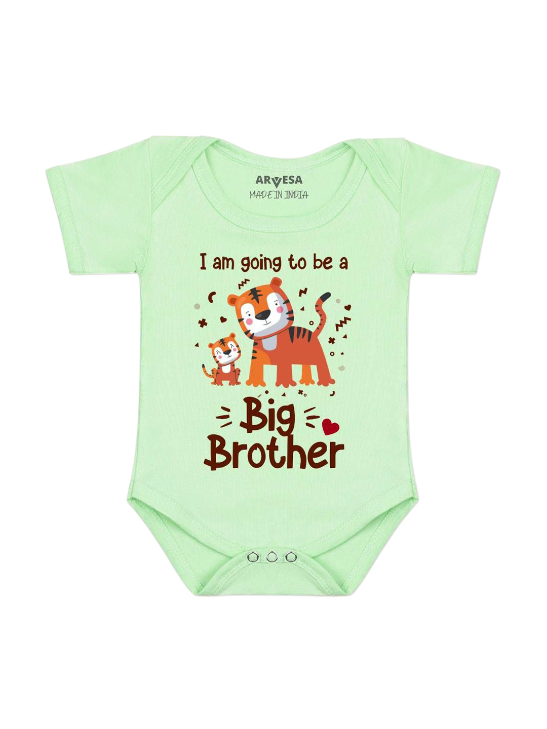 Arvesa I am going to Be Big Brother Printed Bodysuit