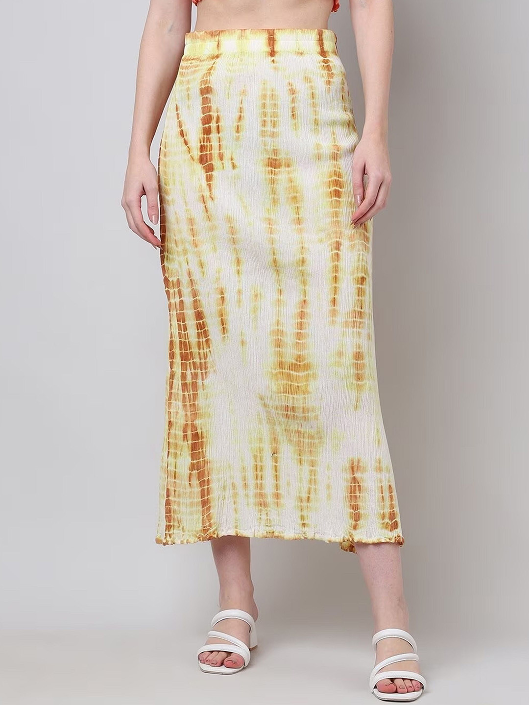 SAKURA Tie-Dye A-Line Maxi Skirt
