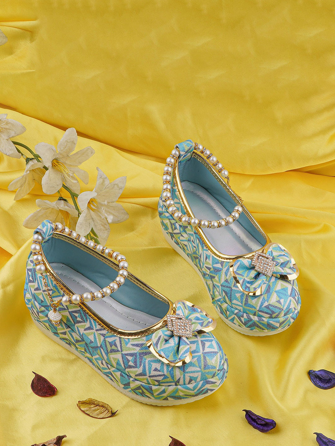 BAESD Girls Woven Design Mary Janes