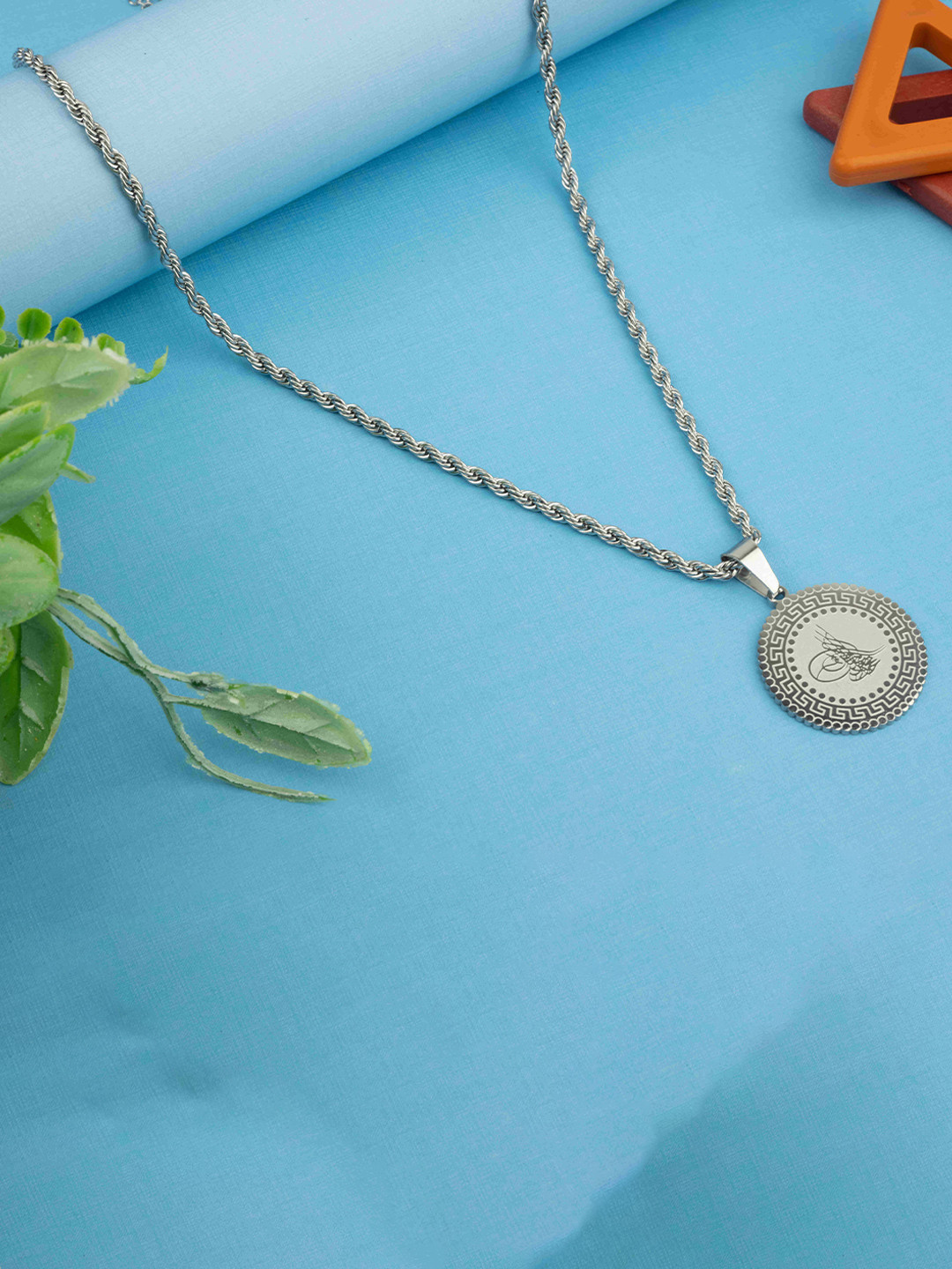 Cazines Stainless Steel Silver-Plated Chain