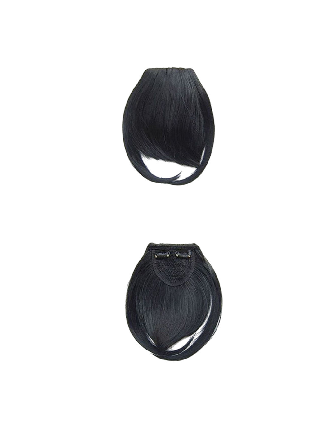 VIEWS Clip-In Straight Scalp Topper Hair Extension - Black - 7 Inches