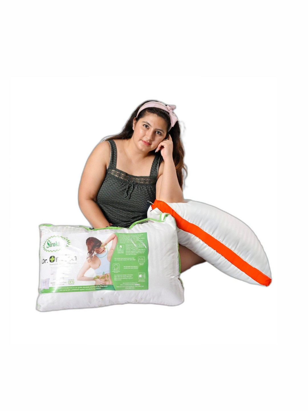 Siroki Bond Fluffy White Solid Polyester Breathable Set of 2 Medium Fibre Sleep Pillow-60.96 x 40.64 x 15 cm