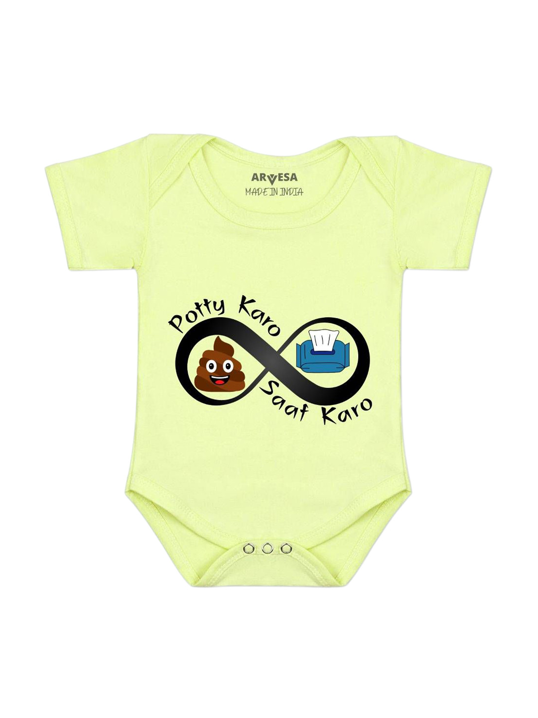 Arvesa Potty Karo Saaf Karo Printed Bodysuit