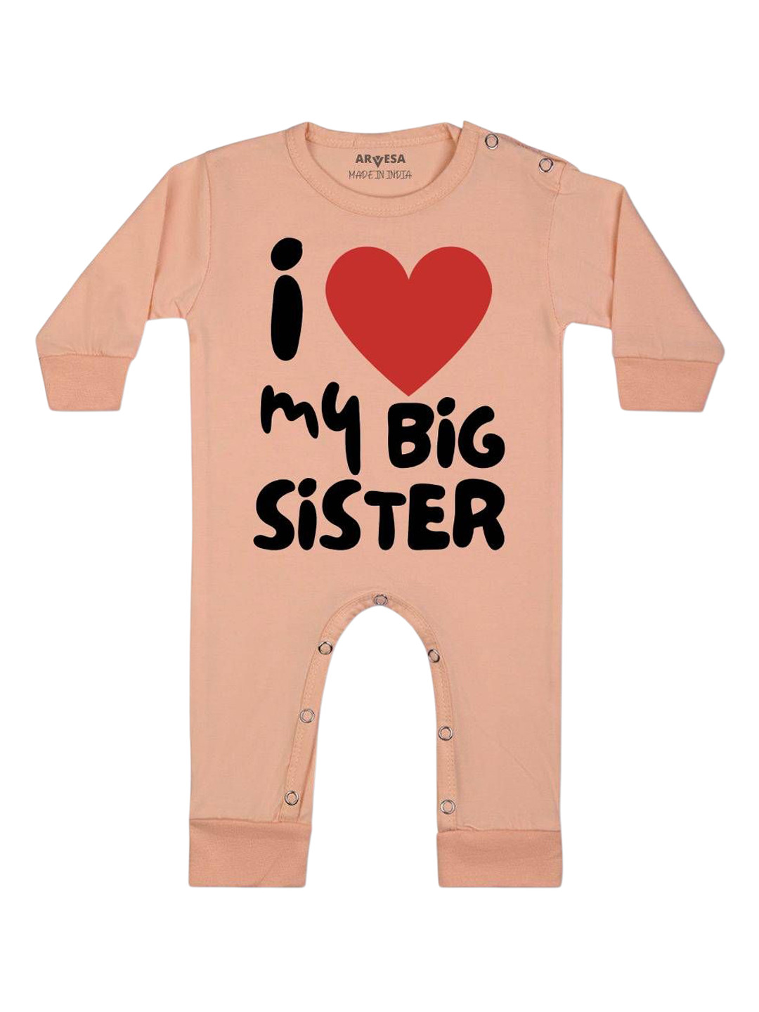 Arvesa I love My Big Sister Printed Bodysuit